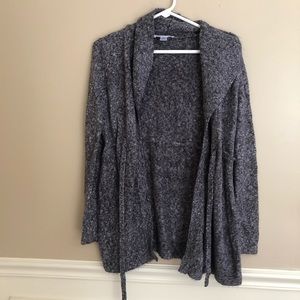 Gray Wrap Maternity Sweater